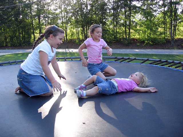 Kids on trampoline