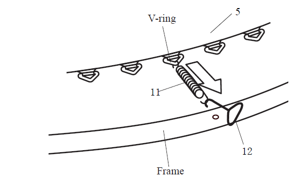 Installing the trampoline springs on the trampoline frame