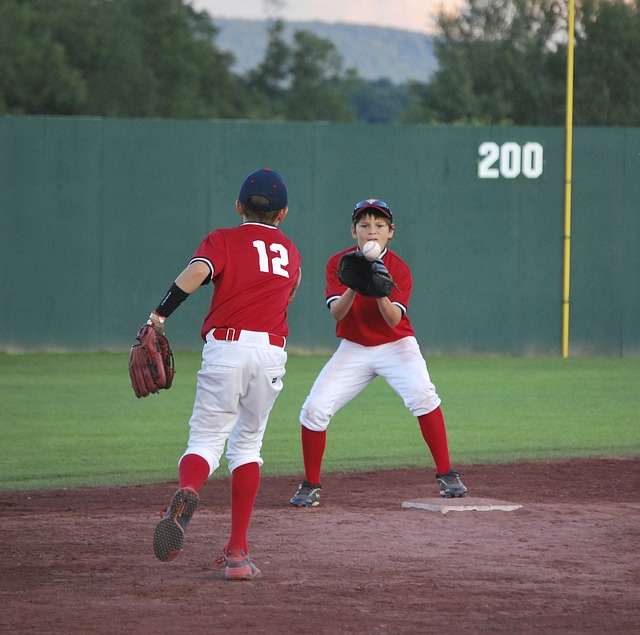 kids play baseball