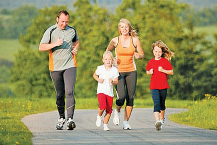 jogging family
