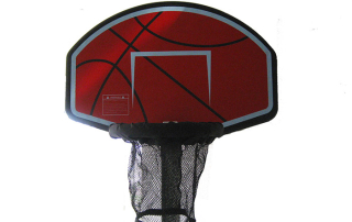 trampoline basketball hoop